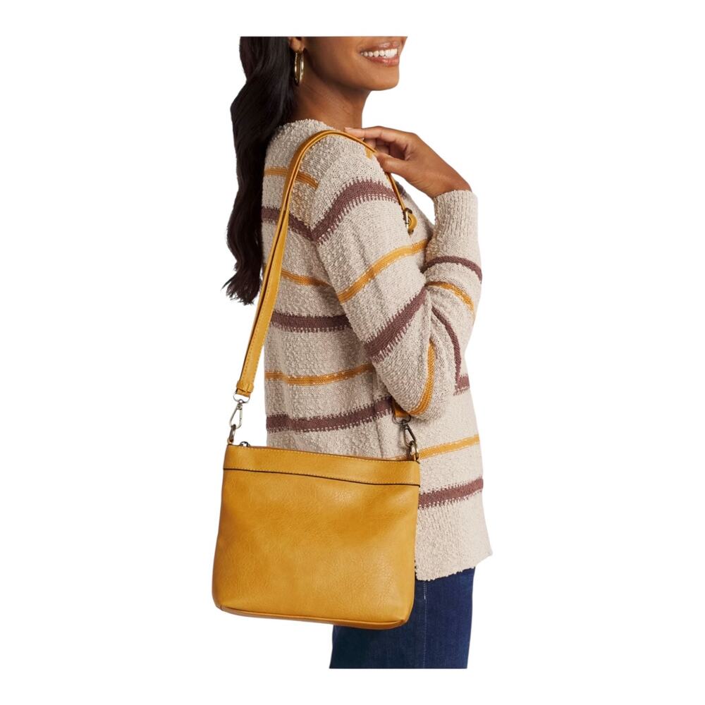 Malibu Skye Crossbody Bag Yellow Faux Leather